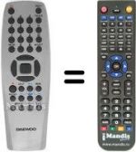 Replacement remote control Daewoo DVK461S