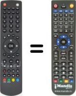 Replacement remote control Techwood VLED22TVHD1201