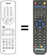 Replacement remote control Orion TRIADE7103PIP
