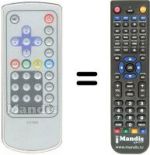 Replacement remote control Irradio XTV10C