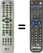 Replacement remote control LG 6710V00112E