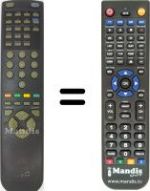 Replacement remote control JVC 79000250101