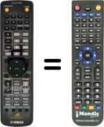 Replacement remote control Yamaha RDX-E700DVD / AUDIO