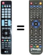 Replacement remote control LG 47LH9000