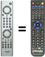Replacement remote control Toshiba 23WLT56