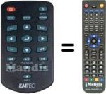 Replacement remote control Emtec N150H