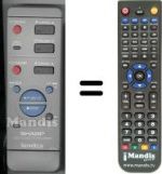 Replacement remote control Sharp VC-MH69GM