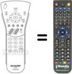 Replacement remote control Sharp LC20B2E
