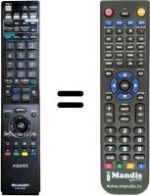 Replacement remote control Sharp LC40LE822E