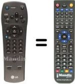 Replacement remote control LG BD260