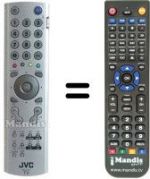 Replacement remote control JVC LT-32DA8BJ / Q