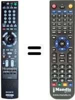 Replacement remote control Sony KDL-46X2000AEP