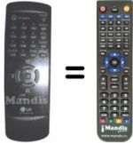 Replacement remote control LG 6710V00017E