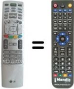 Replacement remote control LG 6710V00141K