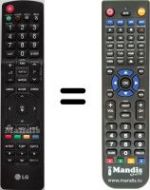 Replacement remote control LG 32LD450-ZA