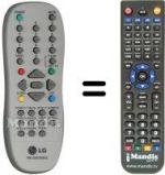 Replacement remote control LG MKJ30036802