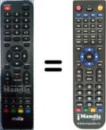 Replacement remote control MTVB24LEFHD