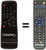 Replacement remote control Funai 21A-210
