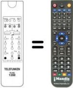 Replacement remote control Telefunken REMCON051