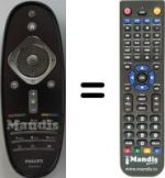Replacement remote control Philips 37PFL7605H / 60