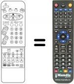 Replacement remote control Daewoo DVT5582 TXT
