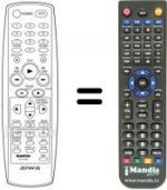 Replacement remote control Aiwa HV-FX8200