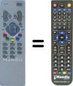 Replacement remote control Thomson 29DM4001