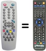 Replacement remote control RM 2000 CTV2120STR TXT