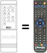 Replacement remote control RC51