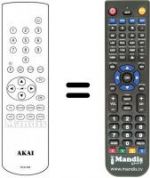 Replacement remote control Akai TV2882T