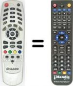 Replacement remote control Sagem ISD75TNT-SAT
