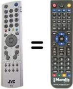 Replacement remote control JVC LT-26A61BU