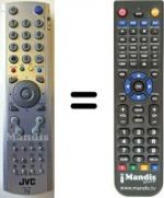 Replacement remote control JVC LT17E31BUG