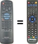 Replacement remote control Sharp VC-M21GM