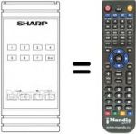 Replacement remote control Sharp RRMC-G0121C-ESA