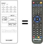 Replacement remote control Sharp RRMCG0128GESA