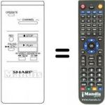 Replacement remote control Sharp RRMCG0199GESA