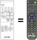 Replacement remote control Sharp RRMCG0230GESA