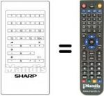 Replacement remote control Sharp RRMCG0251CESA