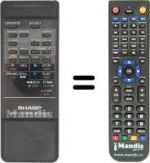 Replacement remote control Sharp RRMCG0412GESA