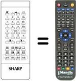 Replacement remote control Sharp RRMCG0517CESA