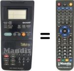 Replacement remote control Sharp VC-TS313RM