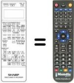 Replacement remote control Sharp RRMCG0570GESA