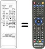 Replacement remote control Sharp RRMCG0610GESA