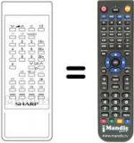 Replacement remote control Sharp RRMCG0617PESA