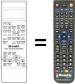 Replacement remote control Sharp RRMCG0662UMSA