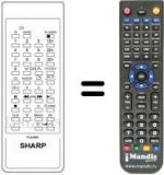 Replacement remote control Sharp RRMCG0668PESA