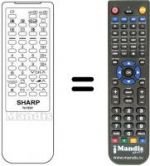 Replacement remote control Sharp RRMCG0959PESA