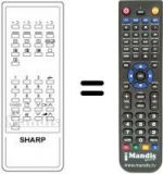 Replacement remote control RRMCG1014BMSA
