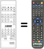 Replacement remote control Sharp RRMC-G1022BMSA